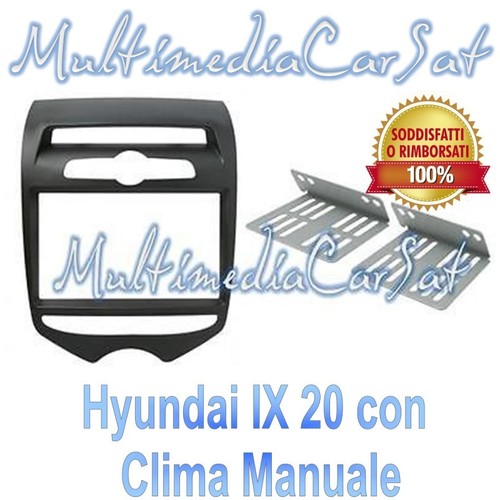 Mascherina Autoradio Adattatore Doppio Din Hyundai i 20 ix 20 Clima Manuale 3646 - Foto 2 di 3