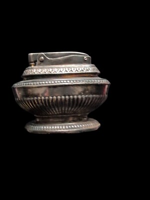 VTG RONSON QUEEN ANNE LIGHTER - Silver Plated Heavy Tabletop Detailed, Untested