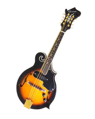 Caraya F-Style Solid Top Mandolin, EQ + Gig Bag or Hard Case SMA008EQVS - Picture 10 of 15
