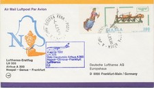 ITALY 1981 3 first flights Lufthansa GENUA - FRANKFORT, GENUA - NAPLES, NAPLES -