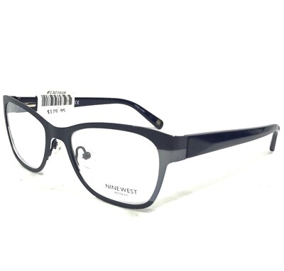Nine West Eyeglasses Frames NW1064 434 Blue Square Cat Eye Full Rim 48-18-135