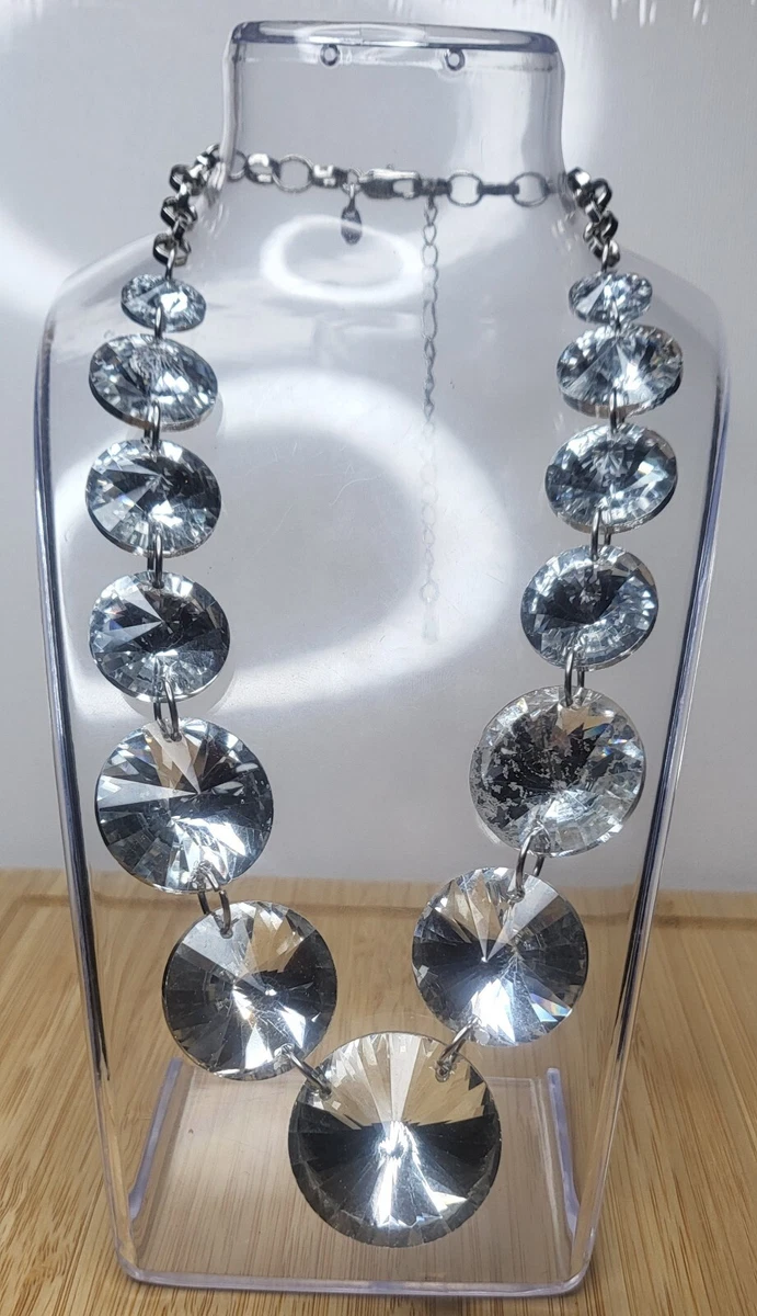 M S Large Faux diamond Lucite Design VERY GLAMOROUS STATEMENT