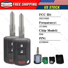 FOR 2015-2022 MITSUBISHI MIRAGE- G4 KEYLESS REMOTE KEY FOB OUCJ166N / 3 BUTTON