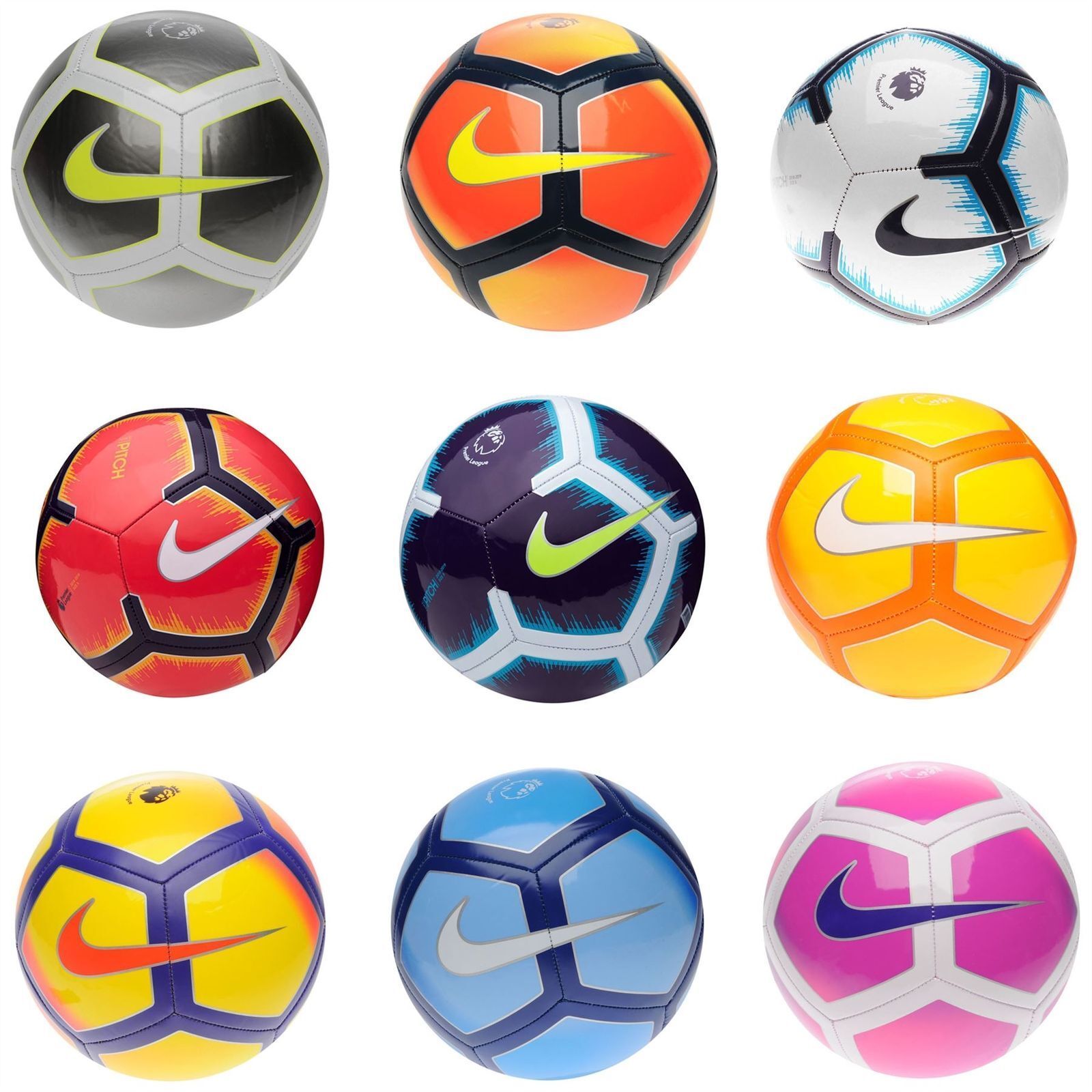 Nike 2018-2019 Pitch Volt Premier League Strike EPL Football Ball / Pump New |