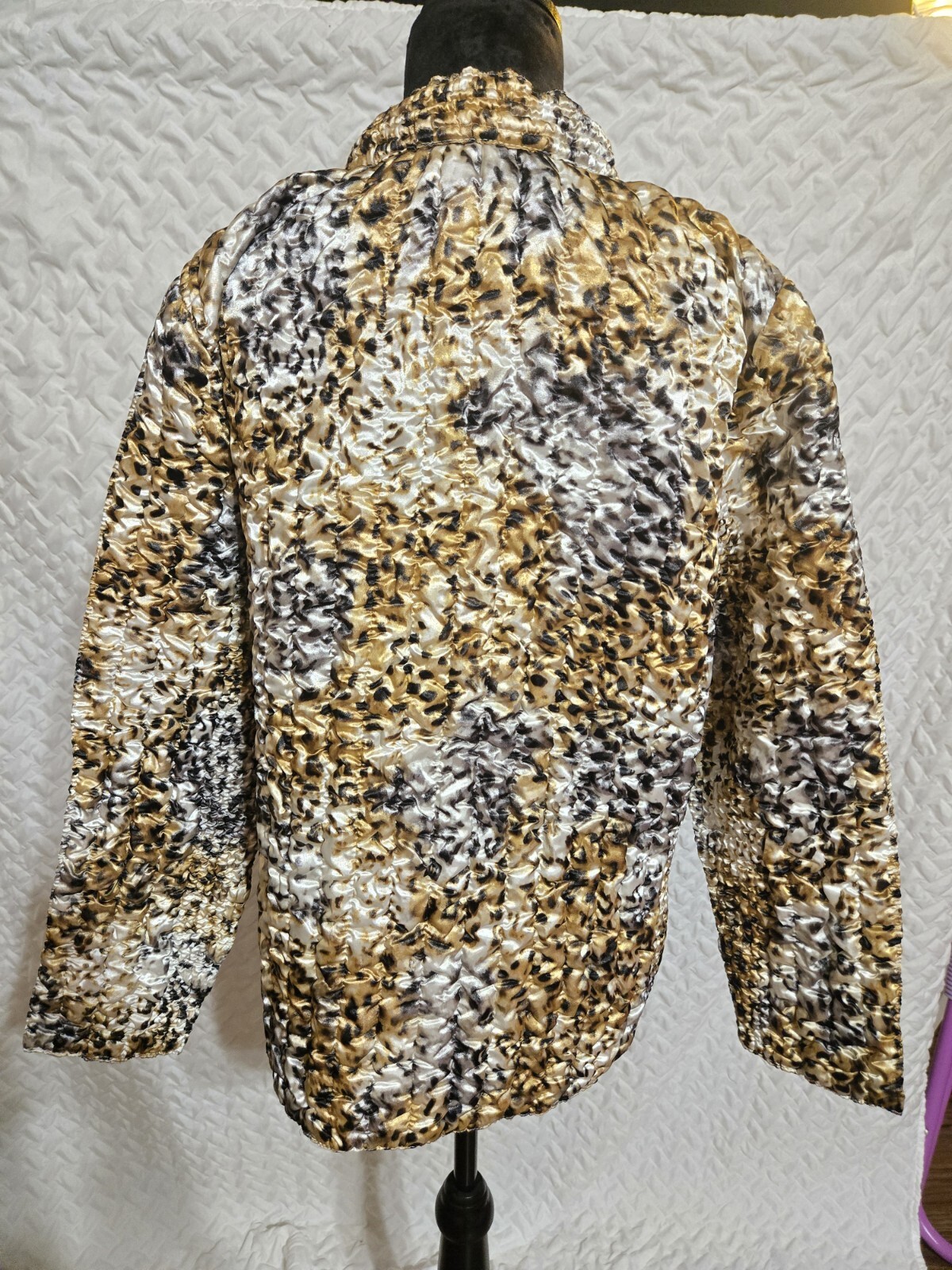 Ruby Rd. Plus Size Leopard Cheetah Print Jacket 1X - image 3