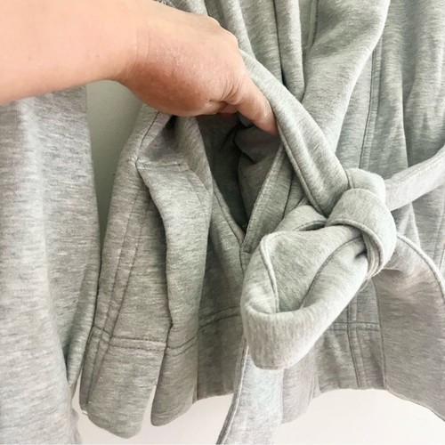 Daily Practice by Anthropologie Double Jump Wickeljacke XL Sweatshirt Morgenmantel grau - Bild 8 von 14