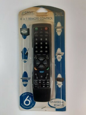 E CIRCUIT ELECTRONICS 6 IN 1 UNIVERSAL REMOTE FOR TV/VCR/SAT/CD/DVD/AMP 