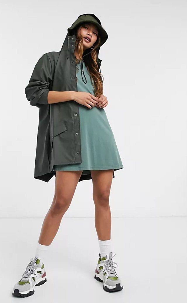RAINS Brand New Short Waterproof Jacket in Green (M) with RAINS Brand New Short Waterproof Jacket in Green (M) with