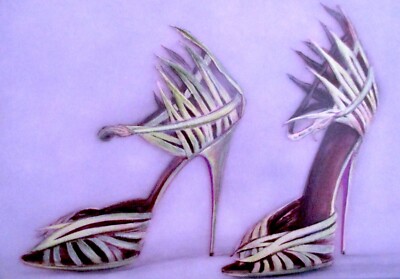 Papyrus Glam High Heel Shoe Lover Fashion Blank Any Occasion Greeting Card