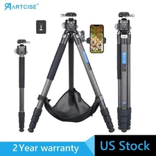 ARTCISE Carbon Fiber Tripod Photography Camera Tripod Head W/ Travel Tripod Bag