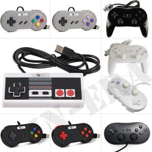 2x Retro Snes Nes Usb Controller For Pc Mac Classic Controller Pro For Wii Wii U Ebay