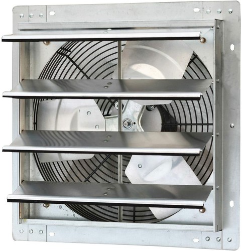 Wall Mounted Exhaust Fan Variable Speed Automatic Shutter Workshop Garage Vent - Picture 11 of 12