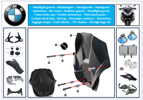For BMW R1250GS, R1200GS, RS, RT and R, engine protection plate 2014 - 2025