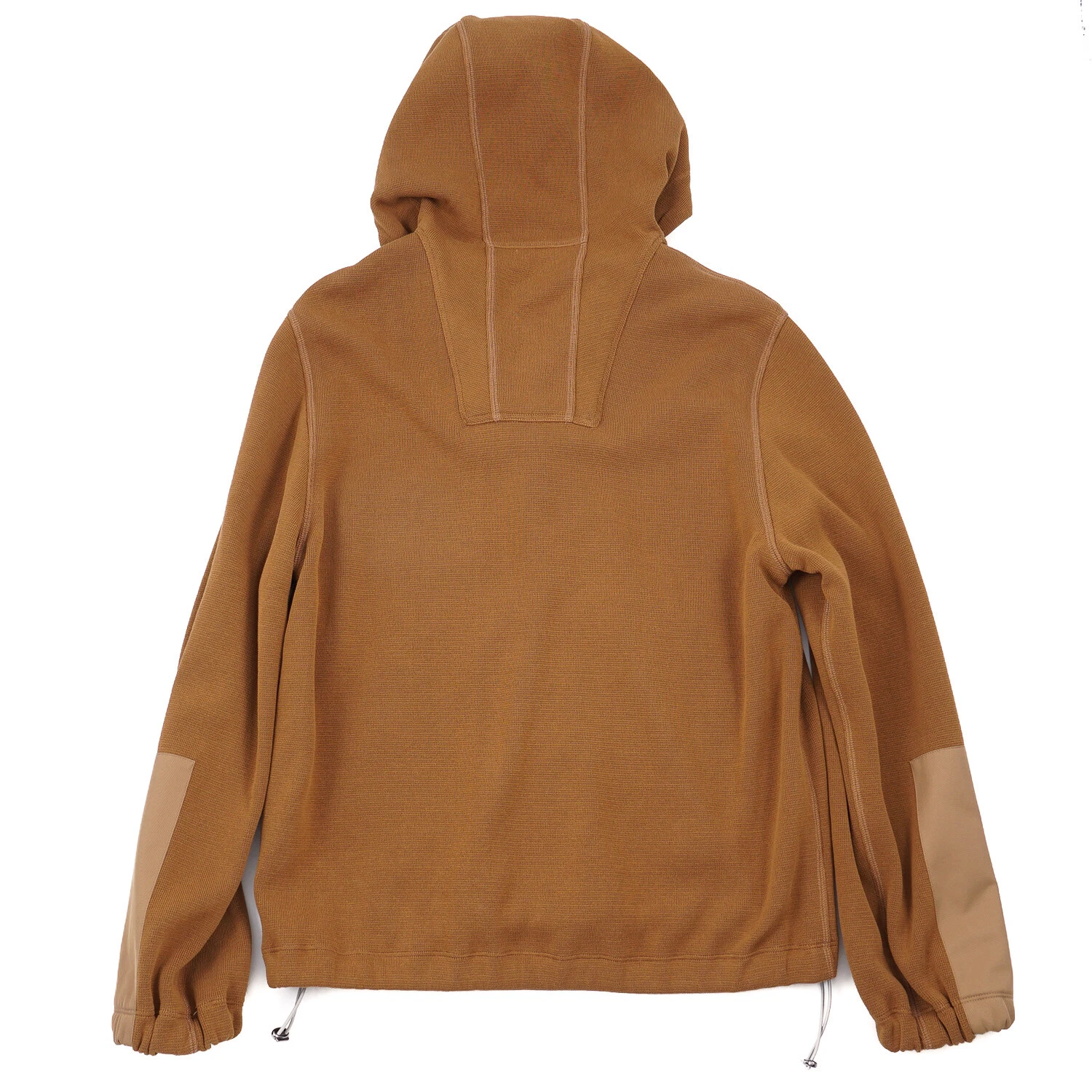 Drumohr Camel Knit Cotton Hooded Anorak Jacket with Panel Details L (Eu 50) - product detail image 2