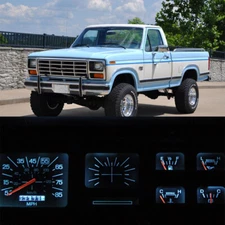 Gauge Cluster LED Dash Kit Ice Blue For Ford 1980-1986 F100 F150 F250 F350 Truck