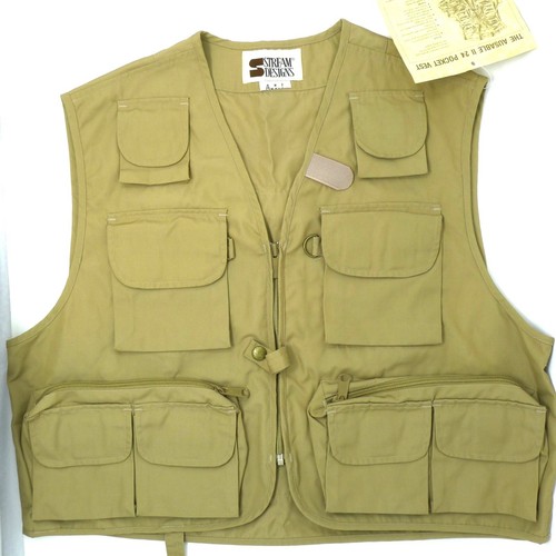 Stream Design Fishing Sporting The Ausable II 24 Pocket Vest Mens M ...