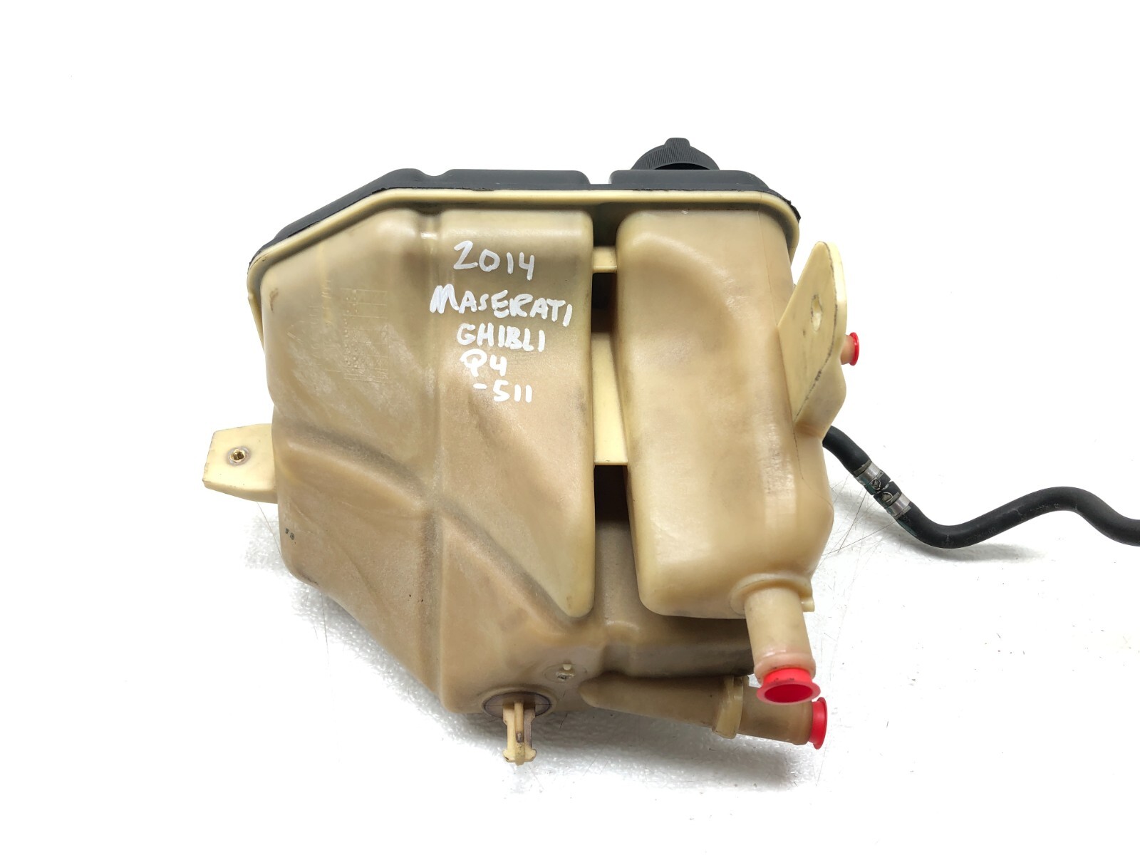 2014-2019 MASERATI GHIBLI SQ4 3.0L COOLANT EXPANSION TANK RESERVOIR W/ CAPS OEM.