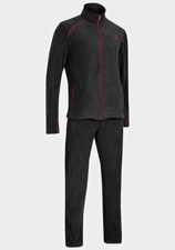 Men's Atlas Charcoal Grey Micro Velvet Two Piece Tracksuit 