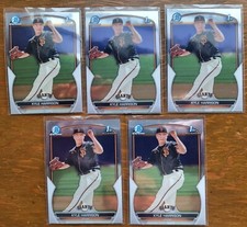 (5) 2023 Bowman Kyle Harrison 1st Bowman Chrome Prospect Card Lot Giants BCP-93