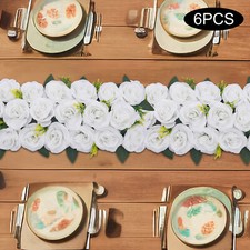 6Pcs Wedding Dining Table Flower Centerpiece Artificial Rose Flowers Decoration