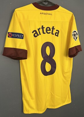 ARTETA #8 UEFA MEN'S FC ARSENAL 2010/2012 SOCCER FOOTBALL SHIRT