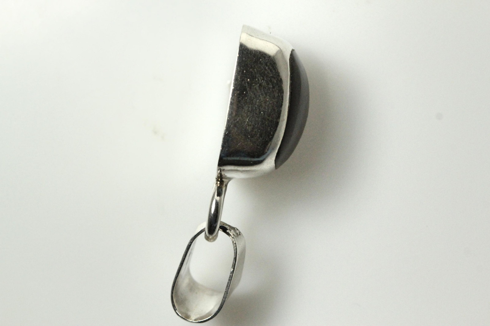 925 Sterling Silver Rectangular Shaped Black Ston… - image 2