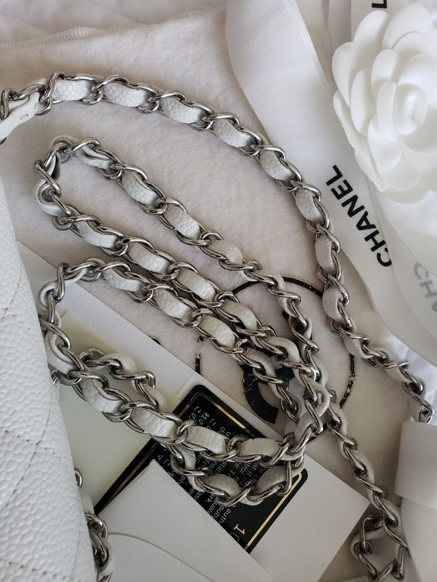 CHANEL Classic Flap Mini Square Chain Shoulder Bag (Caviar