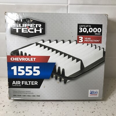 Super Tech 1555 Air Filter 3K Miles Compare To Fram CA9969 for Select Chevy F/S