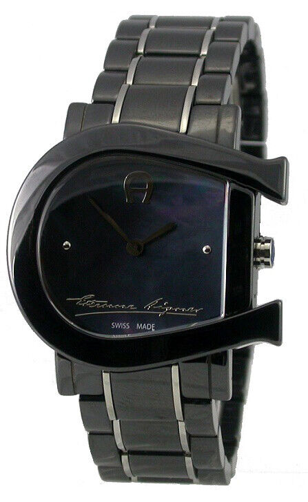 Aigner Designer A31644 Ceramica Ceramic Watch Clock Black