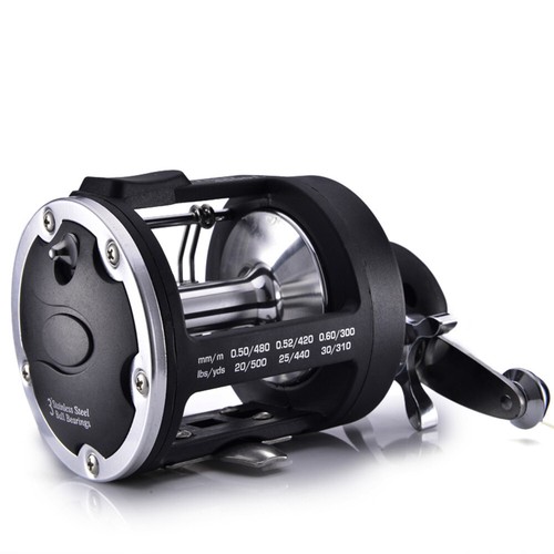 Trolling Fishing Reel Black Saltwater Sea Bait Casting Reels Left / Right Handed - Picture 20 of 20