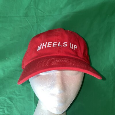 Wheels Up Aviation Adjustable Strapback Cap Hat OSFM USA Flag X2