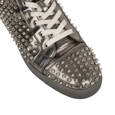 Christian Louboutin Sneaker Louis Flat Antispecchio Spike Gray
