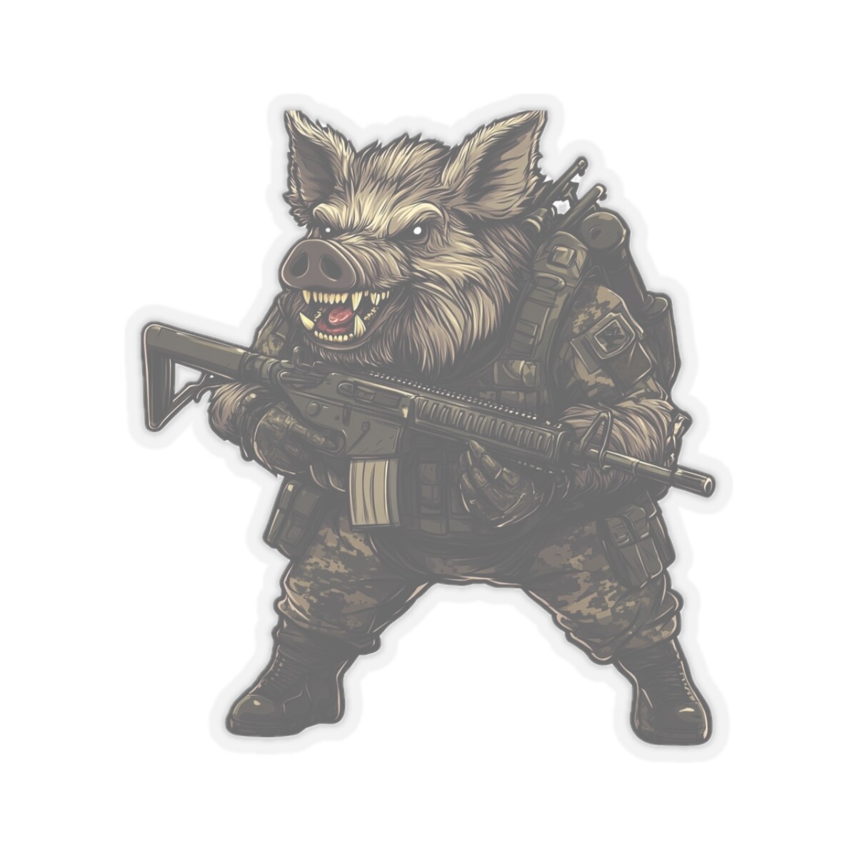 Military Stickers Tactical Operator SPECOPS Soldier Wild Boar Hog ...