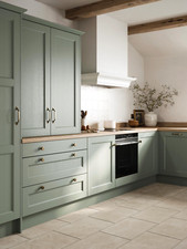 NEW Burbidge FINSBURY REED GREEN Painted Ash Shaker Kitchen - BLUM Soft Close!