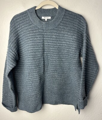 NWT Madewell Elsmere Pullover Sweater Size MEDIUM Heather Lake