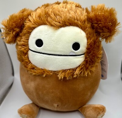 Squishmallows Benny The Bigfoot Sparkly Gold Tinsel Hair 7.5'' NWT