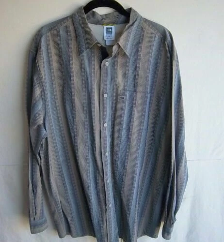 100% The North Face Camisas de vestir a rayas de algodón para hombres