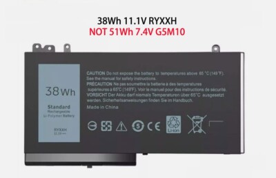 New 38Wh 11.1V Battery for Dell 451-BBJR 451-BBNS 451-BBLJ 5PYY9 05PYY9 5TFCY