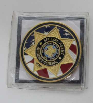 Symbol Arts Utah Special Agent Attorney General Challenge Coin