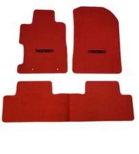 For 06-11 Honda Civic 2 4Dr Floor Mat Carpets Red Nylon W/Emblem