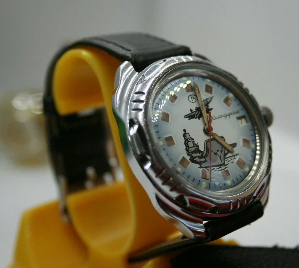 Reloj de pulsera KOMANDIRSKIE Wostok soviético Vostok URSS mecánico vintage Foto 3 de 4