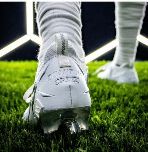 QUANTUM SPEED: FOOTBALL CLEATS WHITE by Phenom Elite Sz-12 - Picture 15 of 17