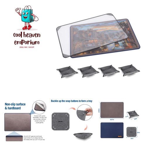 Kidoodler Jigsaw Puzzle Board with Cover & Sorting Trays | 33x22 Portable Puz...