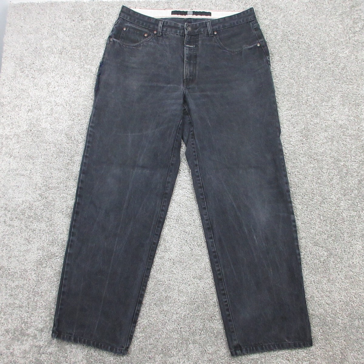 Marithe Francois Girbaud Jeans Mens 36 Black Wide Leg Baggy Marithe Francois Girbaud Jeans Mens 36 Black Wide Leg Baggy