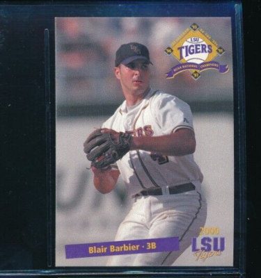 rare baseball cards 2000s 2000 LSU Tigers Card team issue #2 Blair Barbier very 2000 Bowman Rip : r/baseballcards