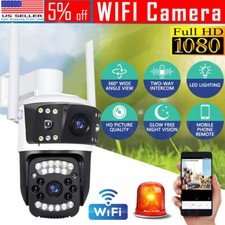 Outdoor Security Cameras Wireless WiFi 360  Pan  Tilt Night Vision Surveillance