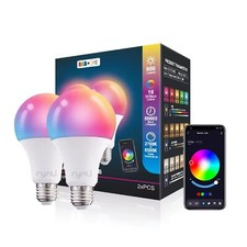 2x Smart Bulb Alexa WiFi LED Light Bulbs 9W RGB App Control for Alexa Google IOS