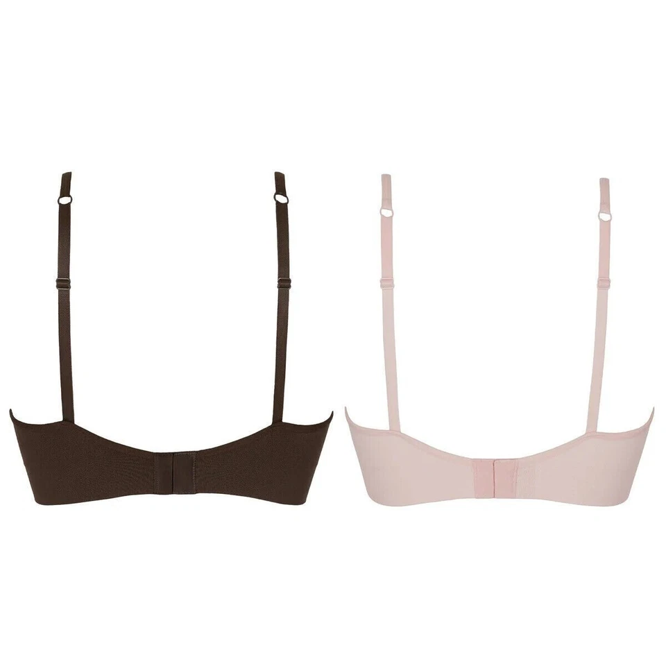 NWT DKNY Women's Seamless All Day Two Pack Bra Black/Pink Size Large $50 JJJ45 - Image 3 of 4