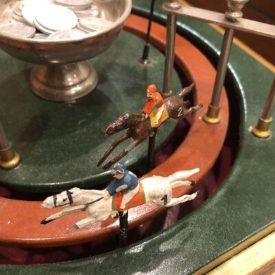 Rare 1940s Antique German Original Tabletop Horse Racing Game