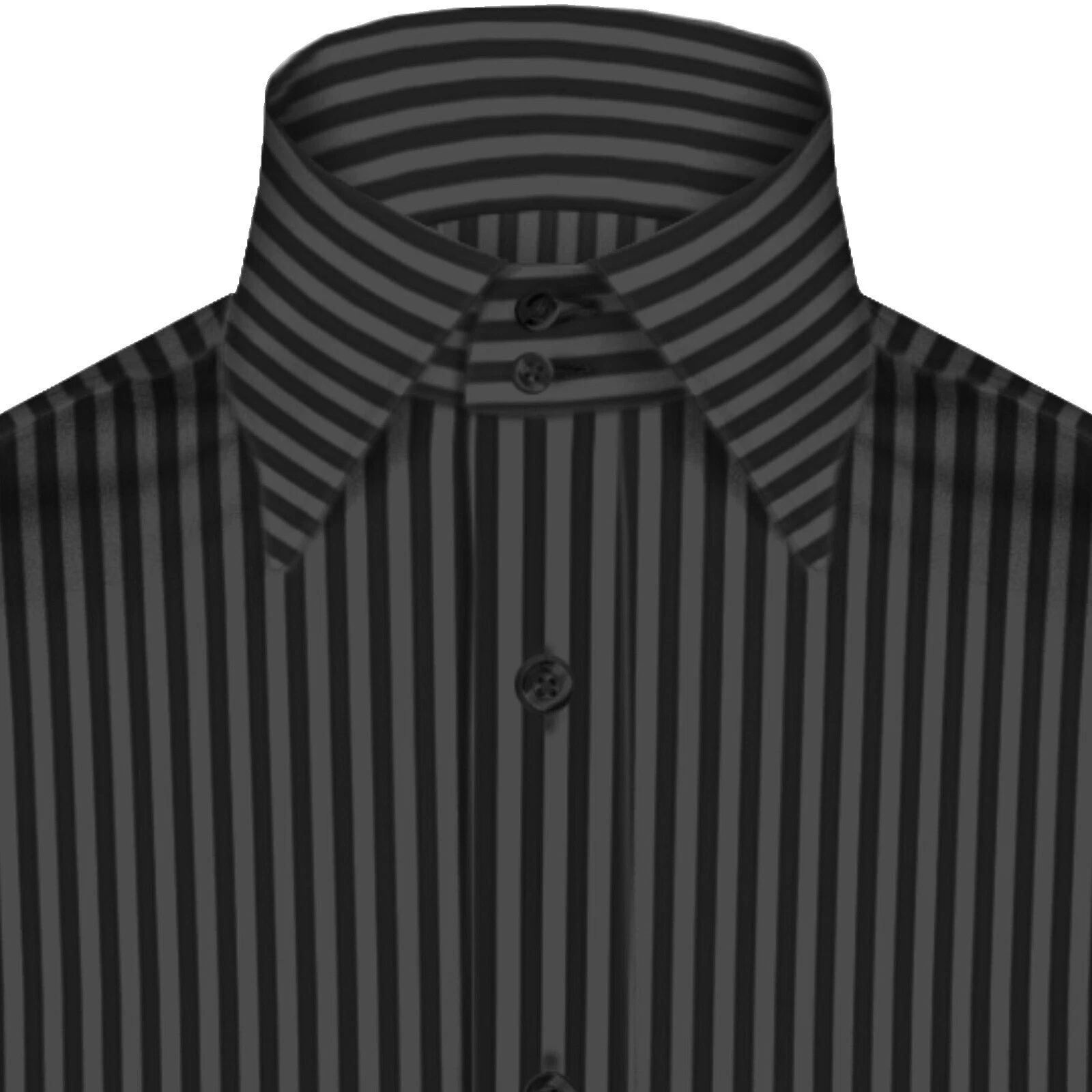 Camisas de Vestir a Rayas Negro para Hombres